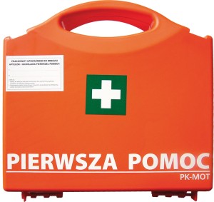Apteczka zakładowa z wieszakiem P-10 (AZP110) 27*27*10 cm DIN 13164+ustnik