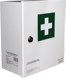 Apteczka metalowa ścienna biała 20 (AS20) 24*22*12 cm DIN 13164