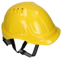 Kask hełm THOR z pokrętłem i paskiem czteropunktowym żółty