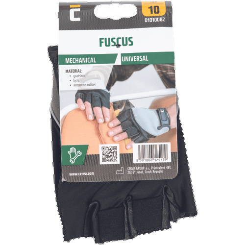 Cerva FUSCUS rękawice wzm. skórą blister 10