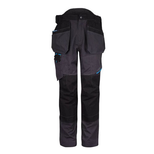 Portwest T702 Spodnie z kieszeniami kaburowymi WX3 szary/stalowy rozm. UK28= EU 44