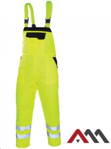 Ogrodniczki odblaskowe ocieplane OC FLASH Orange (S-VIS) seledynowe