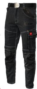 A-M Spodnie do pasa JEANS STRETCH czarne