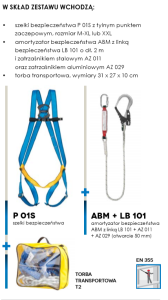 BASIC 4S - Zestaw powstrzymujący upadek - rozmiar szelek M-XL