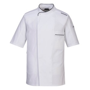 Portwest C735 Bluza szefa kuchni z krótkim rękawem Surrey biały