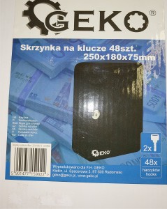 Skrzynka na klucze 48szt. Geko 250x180x75