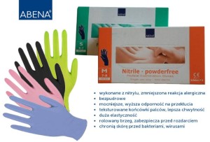 Rękawice jednorazowe nitrylowe Abena HJR niebieskie 100 szt. 8%