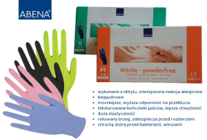 Rękawice jednorazowe nitrylowe Abena HJR niebieskie 100 szt. 8%