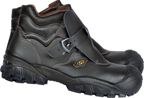 Buty NEW TAGO typu trzewik z ochronną zakładką na przodzie buta zapinaną na klamrę. BRC-TAGO