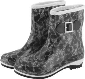Gumowce damskie krótkie BTDKFIORE_BW czarne