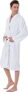 Szlafrok frotte.-100% bawe BATHROBE W biały