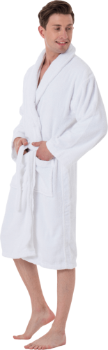 Szlafrok frotte.-100% bawe BATHROBE W biały