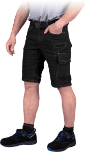 Elastyczne spodenki z JEANS303-TS B czarny