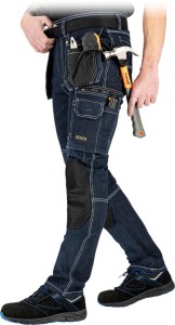 Spodnie do pasa JEANS415-T GBW granatowo-czarno-biały