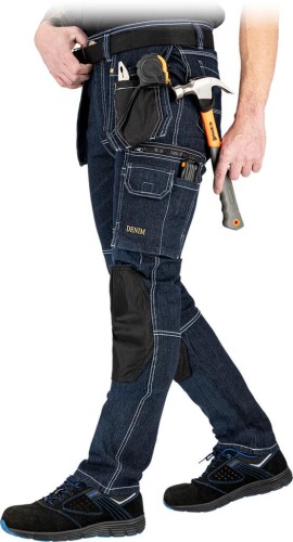 Spodnie do pasa JEANS415-T GBW granatowo-czarno-biały