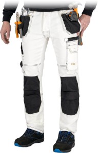 Spodnie do pasa JEANS415-T WB biało-czarny