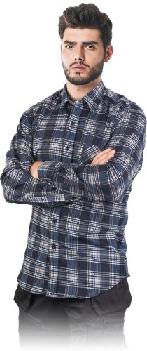 Koszula flanelowa w kratę. KF-GN
