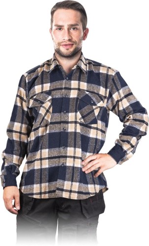 Koszula flanelowa gruba KF-LUX niebieska