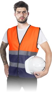 Kamizelka ostrzegawcza KOS-DOUBLE PG pomarańczowo-granatowy