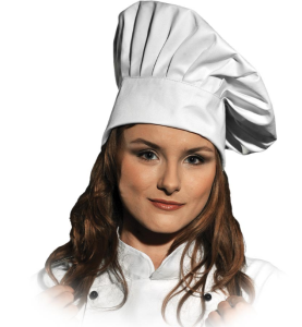 Wysoka czapka kucharska z serii Chef"s Kitchen. LH-HATER_WL