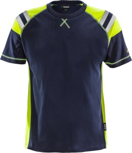 T-shirt tflh granatowo-żółty