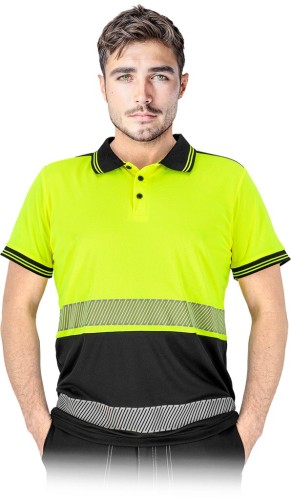 Koszulka polo iguana-PS żółto-czarny