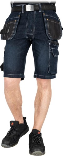 Spodnie do pasa-krótkie jeans415-ts granatowo-czarny