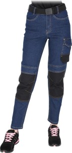 Spodnie do pasa damski jeans-l777 granatowo-czarny