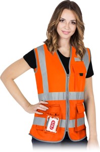 Kamizelka ostrzegawcza damski kos-lady pomarańczowy