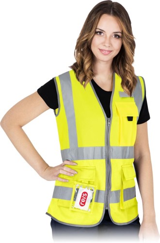 Kamizelka ostrzegawcza damski kos-lady żółty