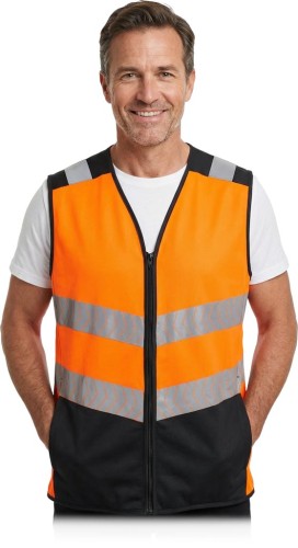 Kamizelka ostrzegawcza kos-wen pomarańczowo-czarny
