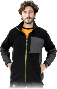 Bluza z polaru lh-polshell czarno-żółty