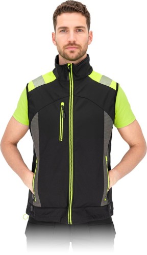 Bezrękawnik ocieplany lh-shellvest czarno-żółty