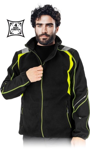 Bluza z polaru lh-tayger czarno-żółty