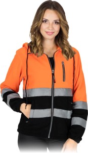 Bluza z polaru damski mantis-hd pomarańczowo-czarny
