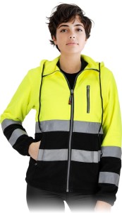 Bluza z polaru damski mantis-hd żółto-czarny