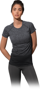 T-shirt damski st8910 dark szary