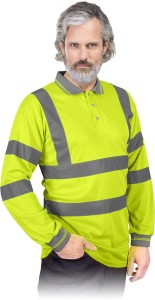 Koszulka polo polo-fluorescencyjny żółty