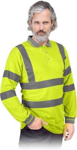 Koszulka polo polo-fluorescencyjny żółty