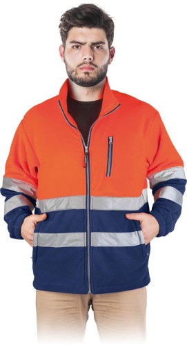 Polar z odblaskami POLSTRIP PG-pomarańczowo-granatowy