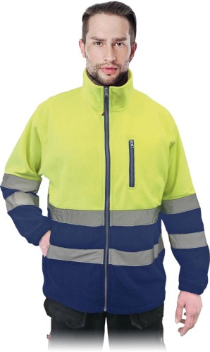 Polar z odblaskami POLSTRIP YG-żółto-granatowy