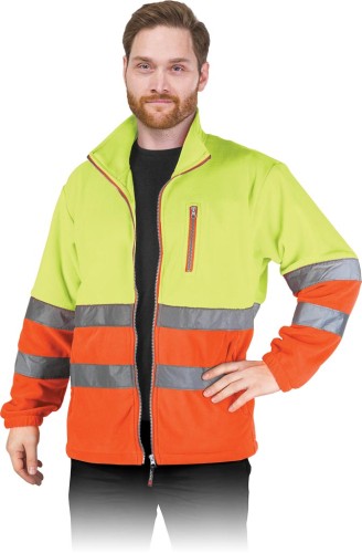 Polar z odblaskami POLSTRIP YP seledynowo-pomarańczowy