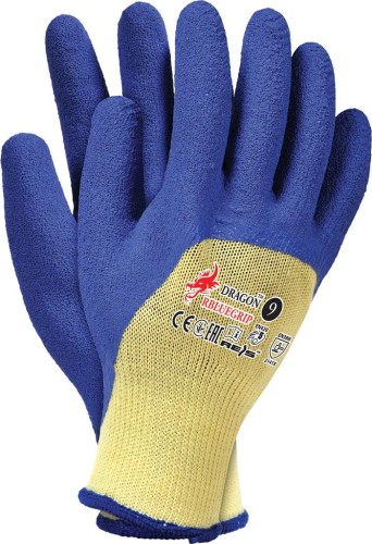 Rękawice, powlekane z linii rękawic DRAGON. RBLUEGRIP