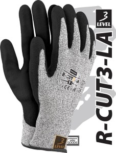 Rękawice z przędzy HDPE. R-CUT3-LA