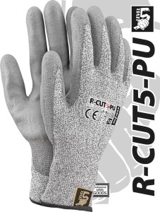 Rękawice z przędzy HDPE. R-CUT5-PU