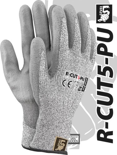 Rękawice z przędzy HDPE. R-CUT5-PU