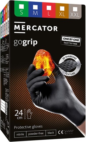 Rękawice nitrylowe rmm-grip-obo nitryl czarny