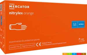 Rękawice nitrylowe 8% vat rmm-nitorange nitryl pomarańczowy