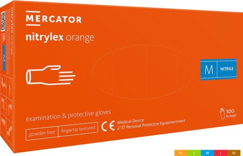 Rękawice nitrylowe 8% vat rmm-nitorange nitryl pomarańczowy