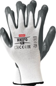 Rękawice z nylonu, powlekane spienianym nitrylem. RNIFO